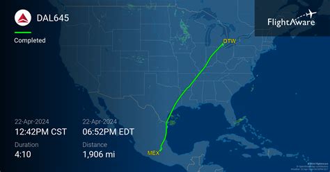 Flight history for Delta Air Lines flight DL645 .